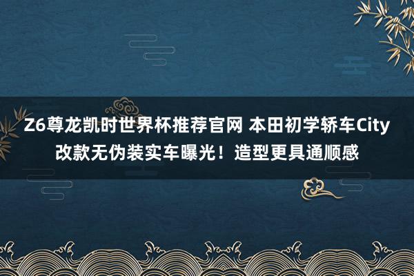 Z6尊龙凯时世界杯推荐官网 本田初学轿车City改款无伪装实车曝光！造型更具通顺感