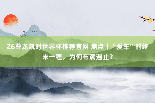 Z6尊龙凯时世界杯推荐官网 焦点丨“爱车”的终末一程，为何布满遏止？