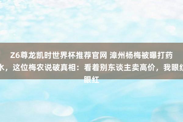 Z6尊龙凯时世界杯推荐官网 漳州杨梅被曝打药水，这位梅农说破真相：看着别东谈主卖高价，我眼红