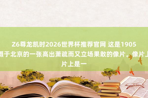 Z6尊龙凯时2026世界杯推荐官网 这是1905年拍摄于北京的一张高出萧疏而又立场果敢的像片。像片上是一