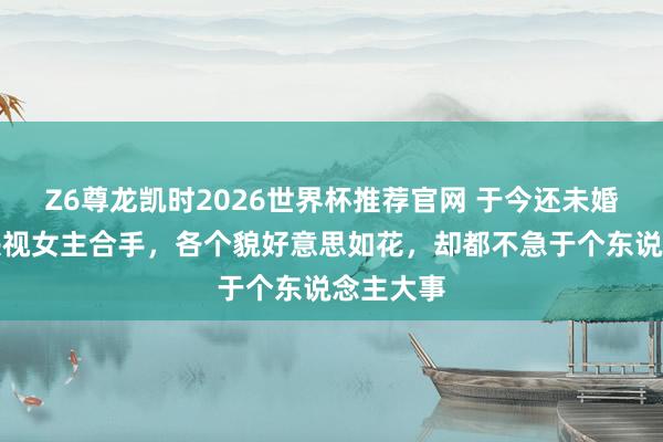 Z6尊龙凯时2026世界杯推荐官网 于今还未婚的几位央视女主合手，各个貌好意思如花，却都不急于个东说念主大事