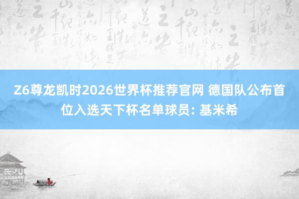 Z6尊龙凯时2026世界杯推荐官网 德国队公布首位入选天下杯名单球员: 基米希