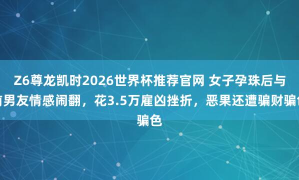 Z6尊龙凯时2026世界杯推荐官网 女子孕珠后与前男友情感闹翻，花3.5万雇凶挫折，恶果还遭骗财骗色