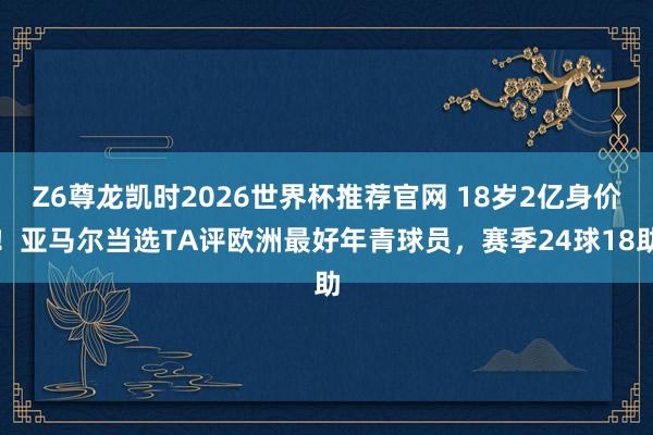 Z6尊龙凯时2026世界杯推荐官网 18岁2亿身价！亚马尔当选TA评欧洲最好年青球员，赛季24球18助