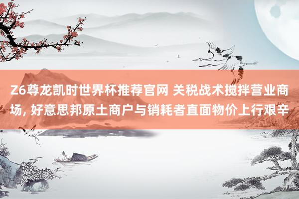 Z6尊龙凯时世界杯推荐官网 关税战术搅拌营业商场， 好意思邦原土商户与销耗者直面物价上行艰辛