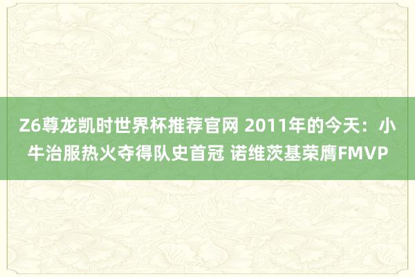 Z6尊龙凯时世界杯推荐官网 2011年的今天：小牛治服热火夺得队史首冠 诺维茨基荣膺FMVP